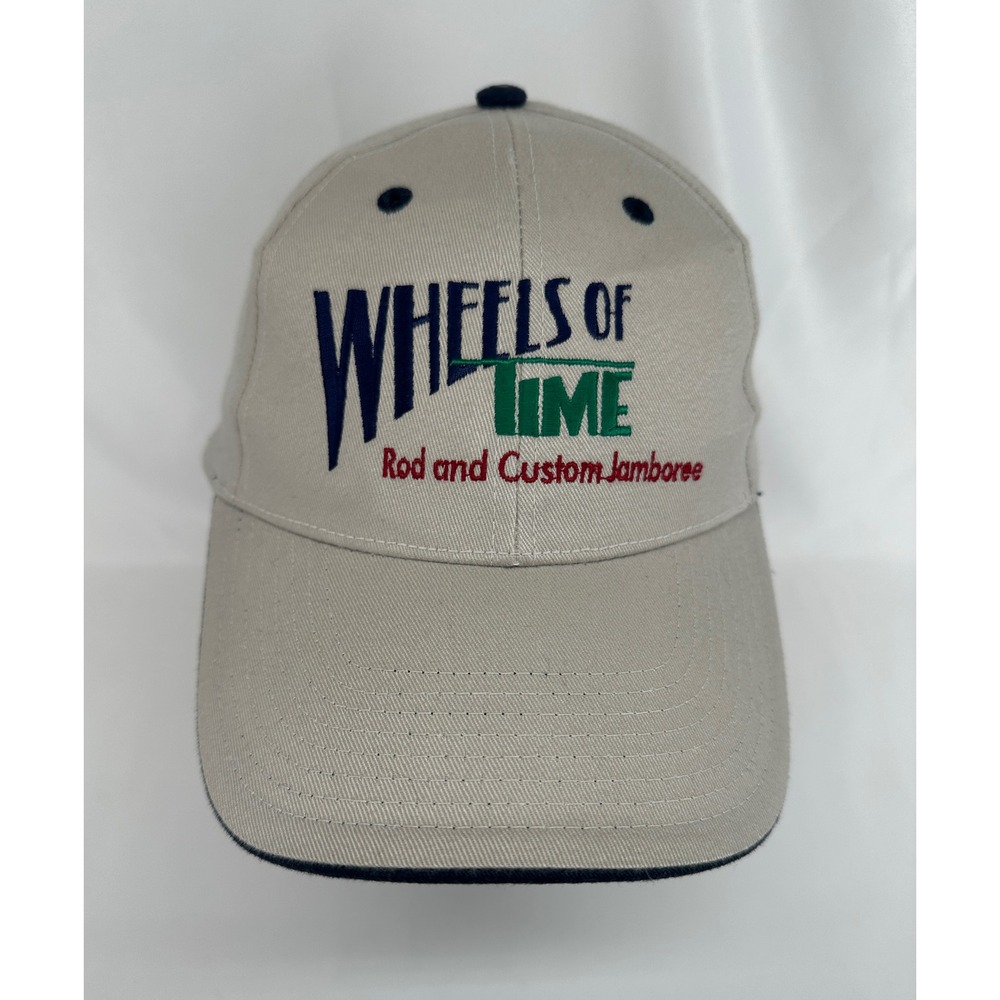Hit Wear Wheels of Time Rod and Custom Jamboree Hat Mens OSFA Tan Baseball Cap